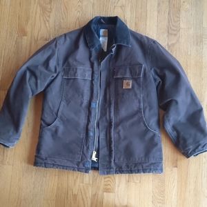 Carhartt Men's Dark Brown Heavy Duty Coat, medium